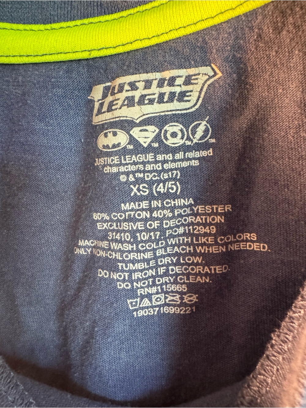 Justice League Boys' Short Sleeve Tee - XS (4/5)